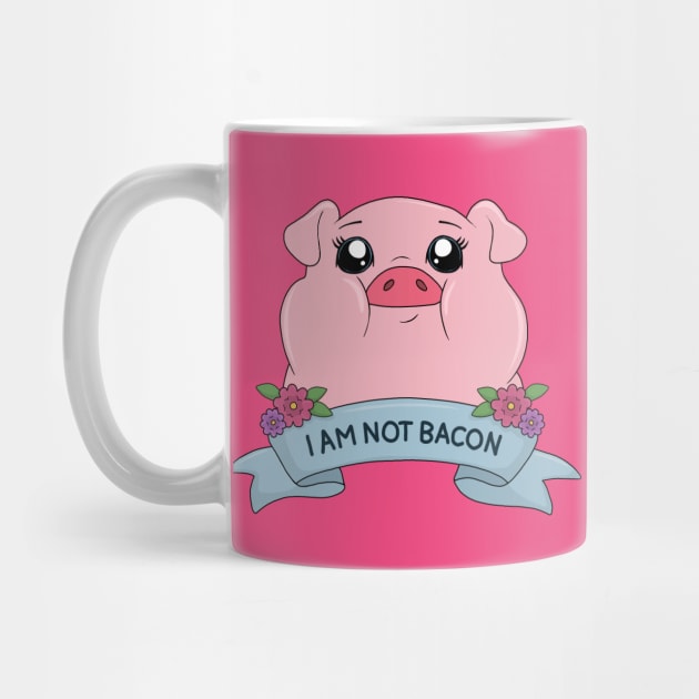 I am not bacon - Cute pig by valentinahramov